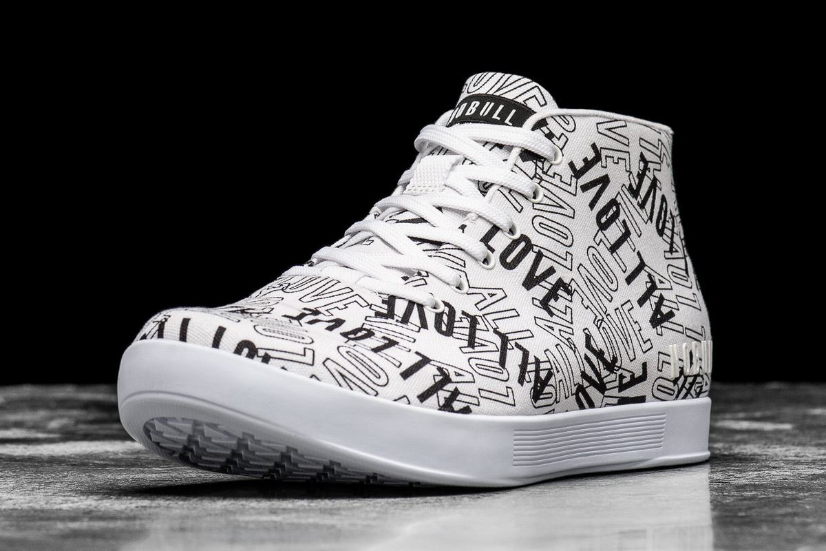 Nobull All Love Canvas Mid Women's Trainers White | Australia (UP5720)